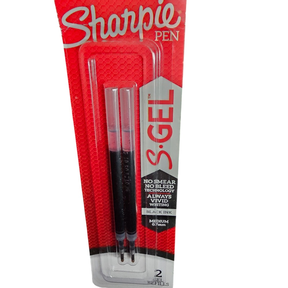 Sharpie S-Gel Pen Refills Black Ink Medium 0.7mm 2 Count 2110764